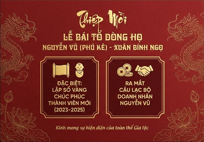 TỔ CHỨC LỄ TẾ TỔ XUÂN BÍNH NGỌ 2026 & CÁC HOẠT ĐỘNG MỚI CỦA GIA TỘC